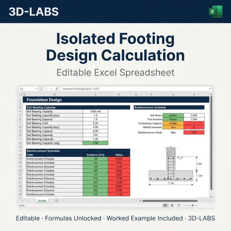 Isolated Footing Design Calculation