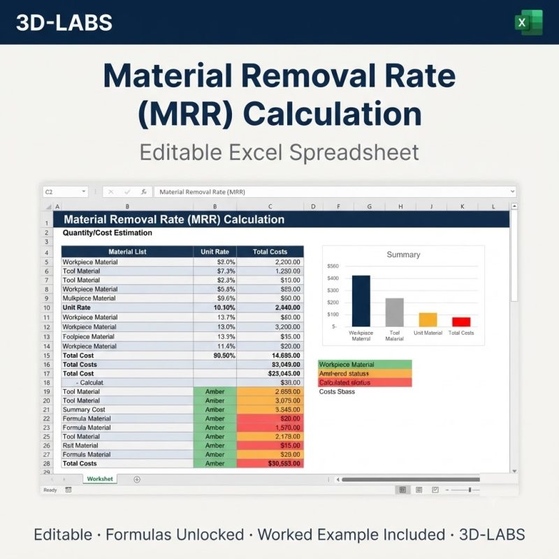 Material Removal Rate (MRR) Calculation