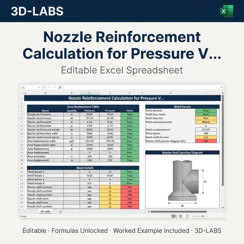 Nozzle Reinforcement Calculation for Pressure Vessels
