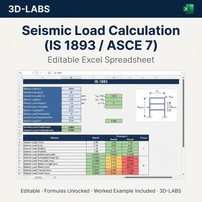 Seismic Load Calculation (IS 1893 / ASCE 7)