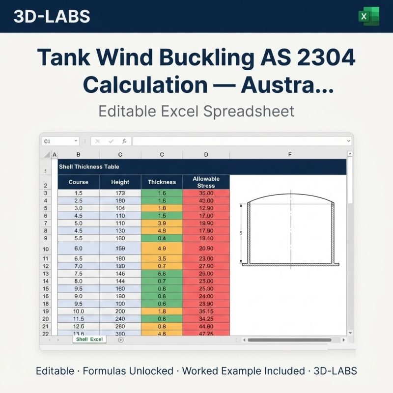 Tank Wind Buckling AS 2304 Calculation — Australian Water Tank Excel