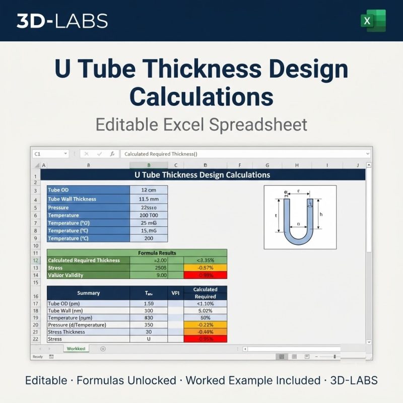 U Tube Thickness Design Calculations