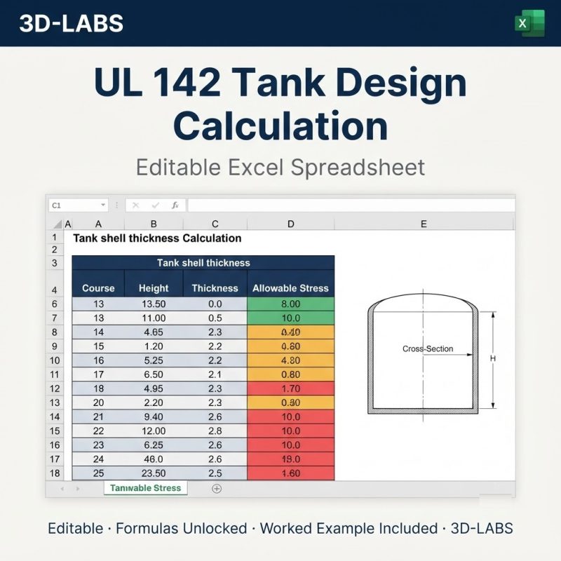 UL 142 Tank Design Calculation