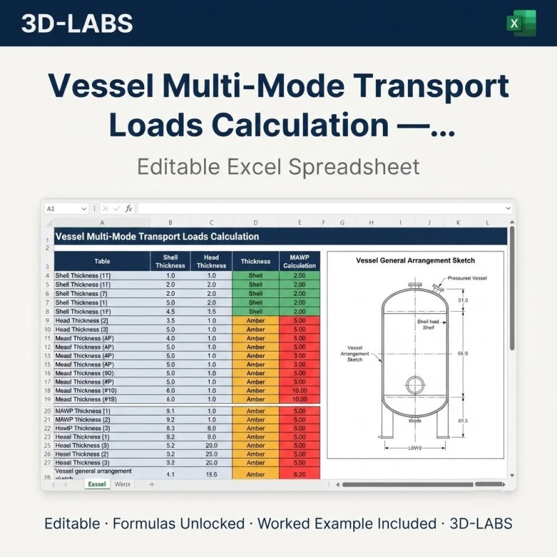 Vessel Multi-Mode Transport Loads Calculation — Combined Transport Excel