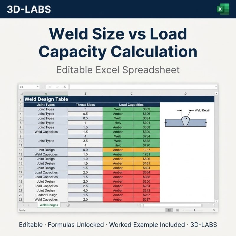 Weld Size vs Load Capacity Calculation