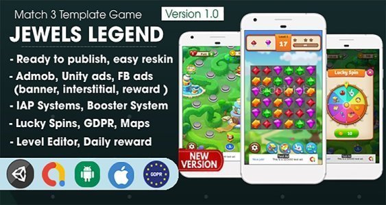 Jewels Legend – Unity Template Project