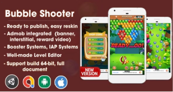 Bubble Shooter - Unity Template Project (Android + iOS + AdMob)