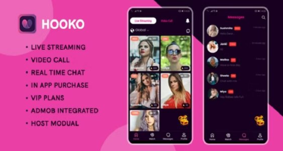 Hooko - Live streaming, One to One video call, Chat, Feed