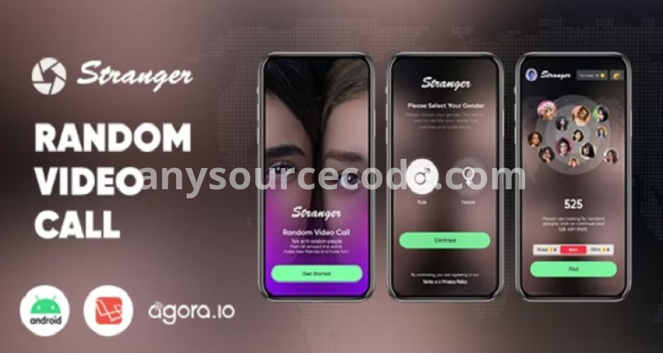 Stranger - Random Video Call with people - Gender Match - In-app purchase - Agora-Android-Laravel