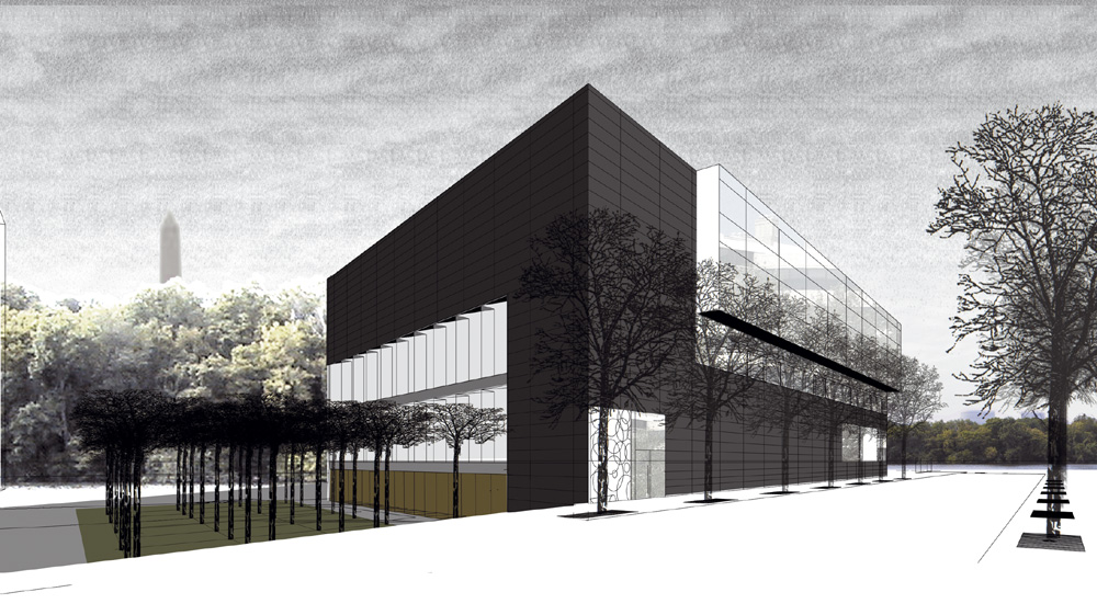 River 2 av Christer Malmström arkitektkontor i tävlingen Sveriges ambassad i Washington.