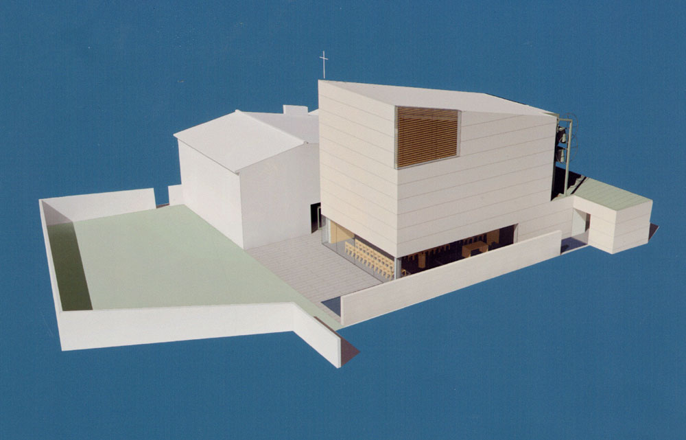 Rut av Erséus arkitekter i tävlingen Fruängens kyrka i Stockholm.