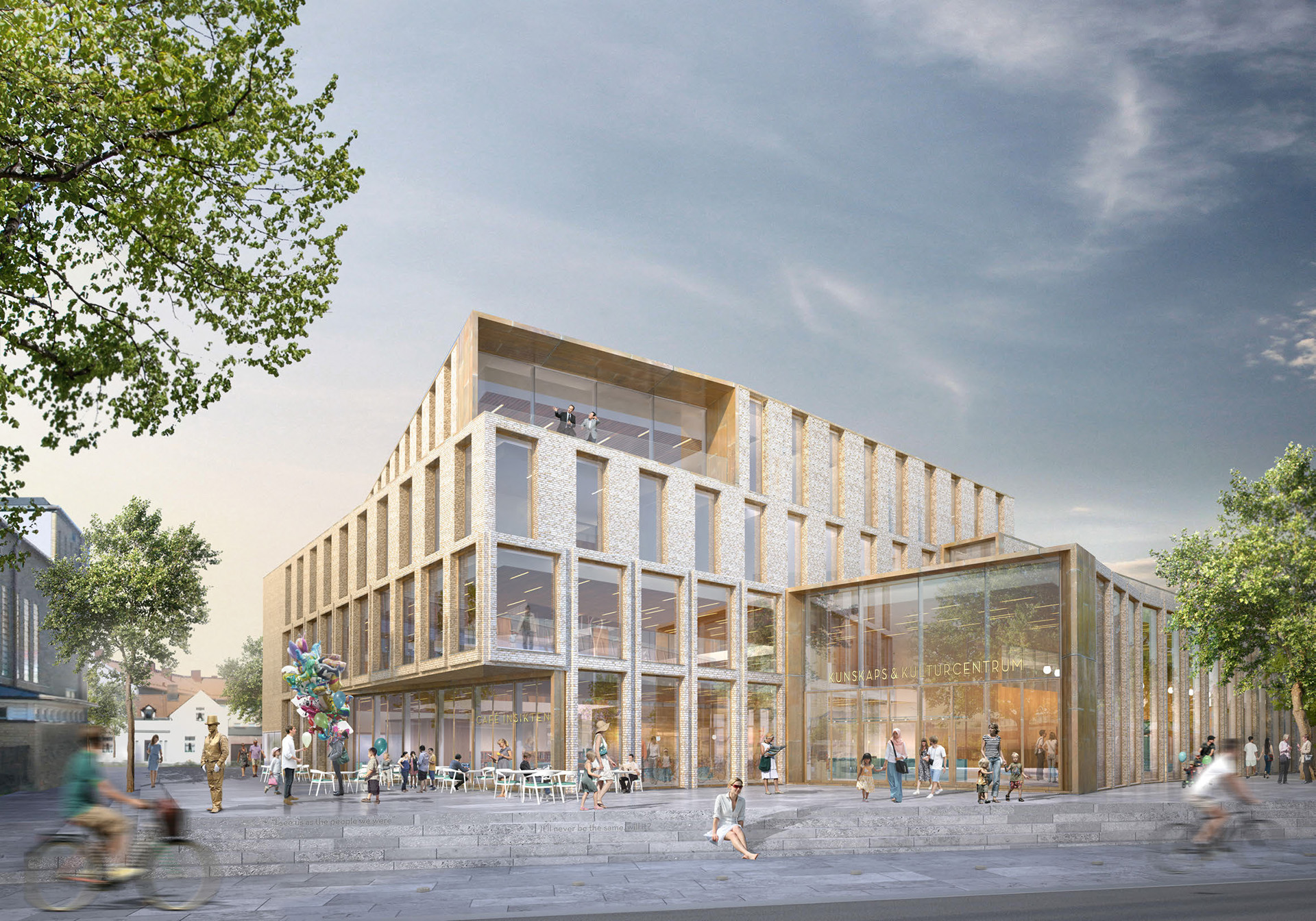 Vinnande förslag om kulturhus i Falkenberg. Arkitekt: Fojab genom Arkitekt SAR/MSA Mikael
Pettersson, arkitekt SAR/MSA Edvin Bylander,
arkitekt MSA Stefan Johansson, arkitekt
SAR/MSA Charlotte Kristensson, arkitekt
SAR/MSA Kjell Adamsson