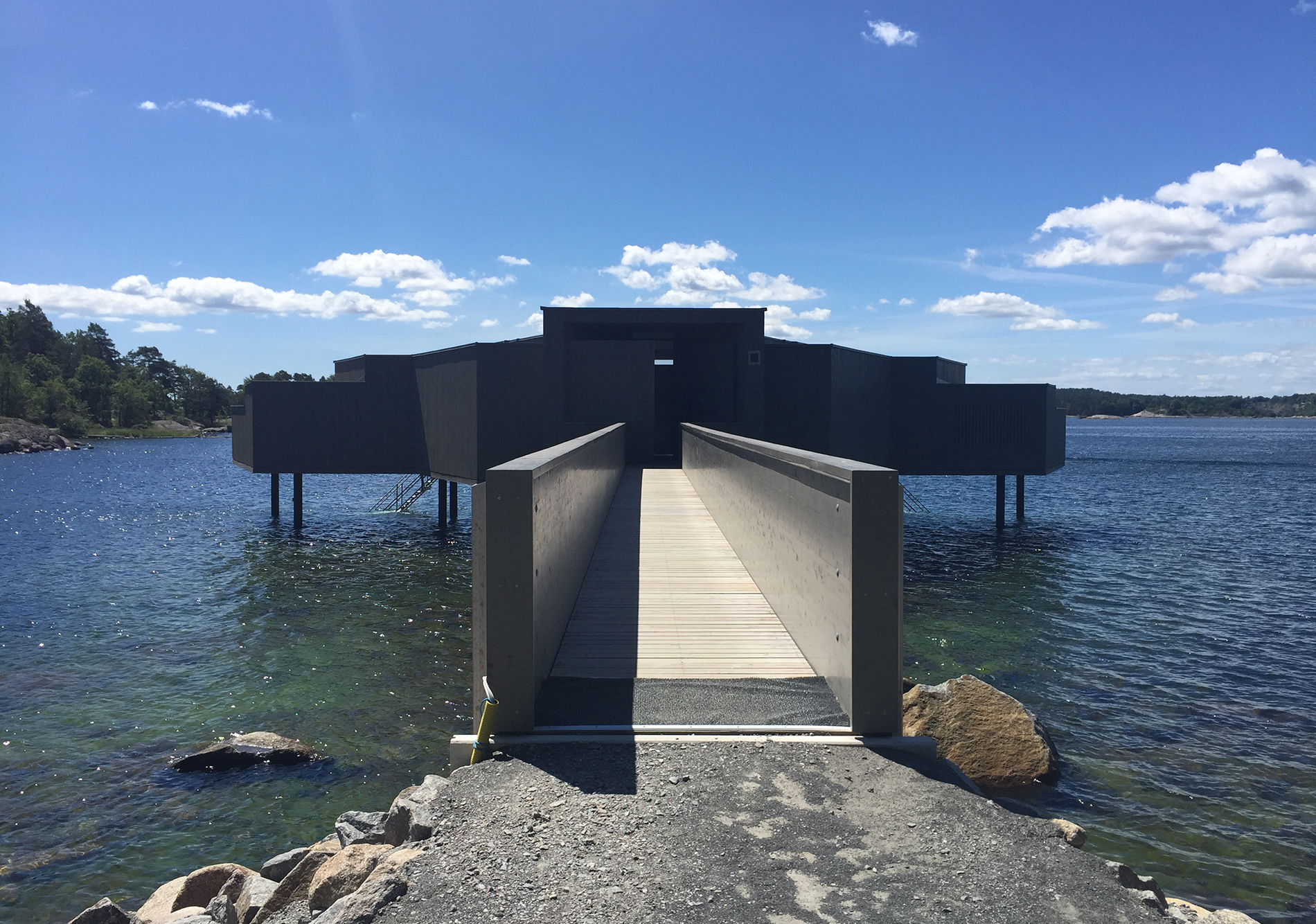 Karlshamns kallbadhus, arkitekt Sven Gustafsson, White arkitekter. Byggherre: ideella föreningen Kallbadhusets vänner. Byggföretag: JSB.