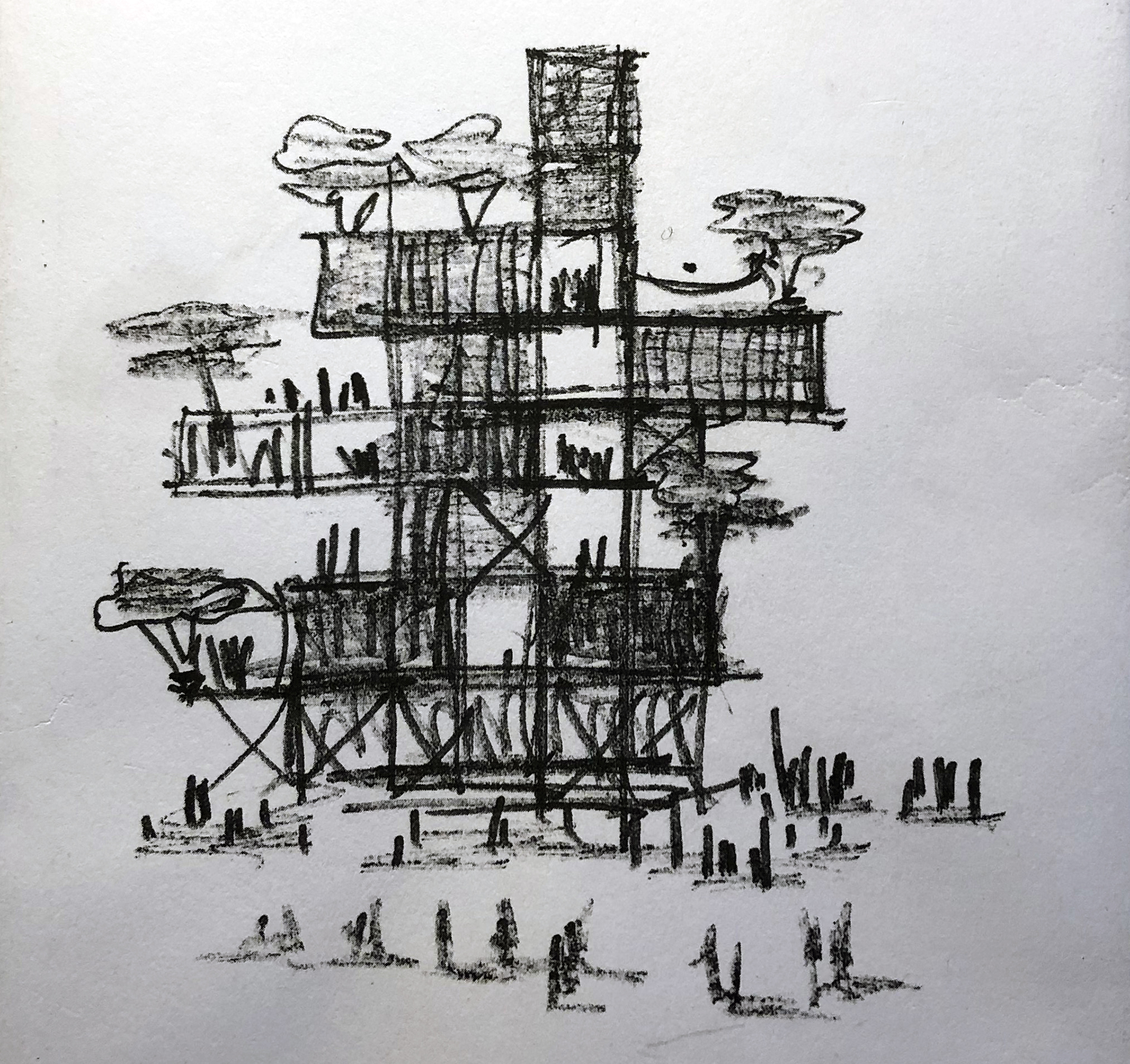 Omslagsillustration till boken "Living Complex".