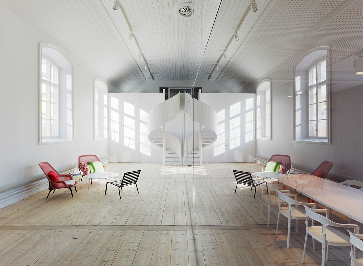 No Picnic, kontor i Stockholm av ansvariga arkitekter Johan Oscarson, Jonas Elding och Gustaf Karlsson. Foto: Åke E:son Lindman.