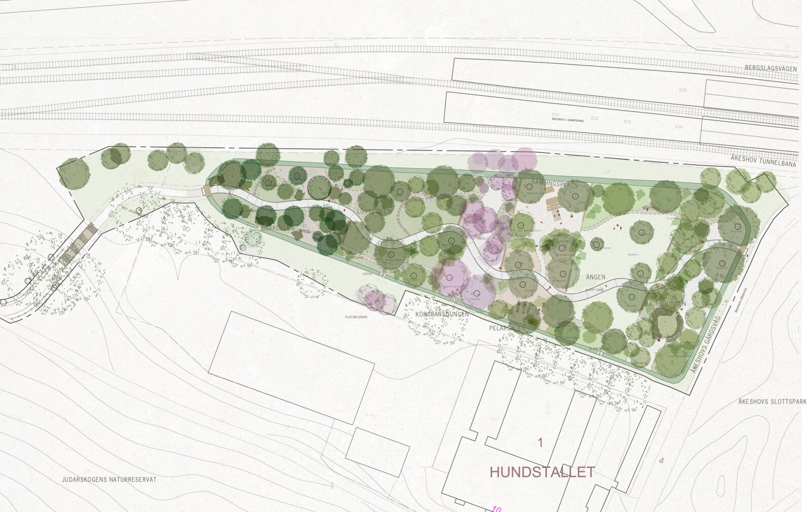 Åkeshovs arboretum, LAND arkitektur.