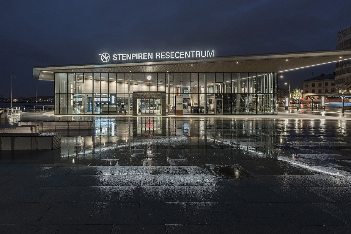 Stenpiren resecentrum, Sweco arkitekter. Foto: Ernst Henry
