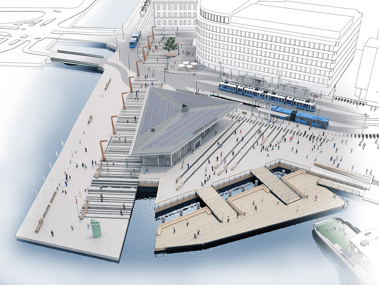 Stenpiren resecentrum, Sweco arkitekter.
