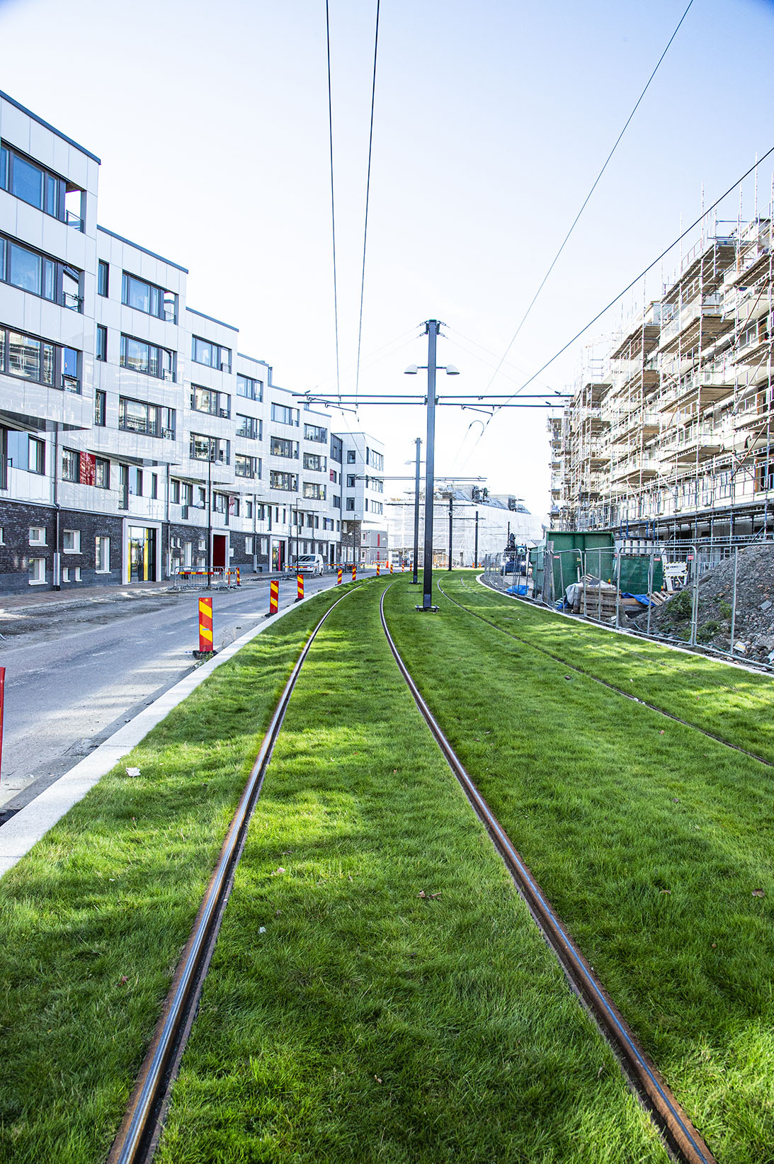Spårvägen Lund C–ESS, Brunnshögsgatan. Foto: Kristina Strand Larsson.