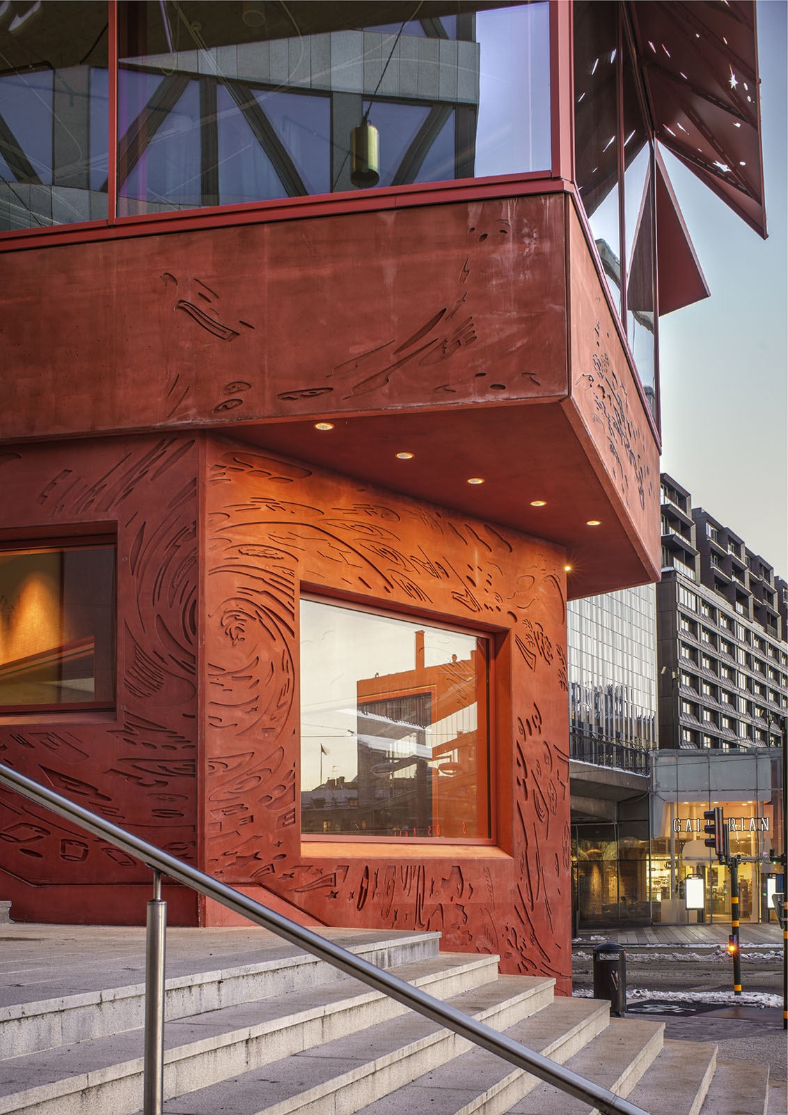 Röda huset på Segelstorg, Stockholm. Foto Johan Fowelin.