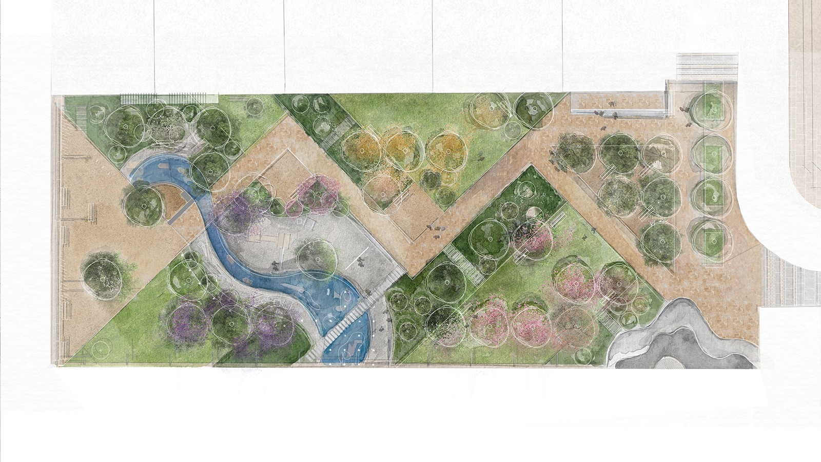 Bussparken i Malmö, Edge. Illustration: Barbora Liskova.