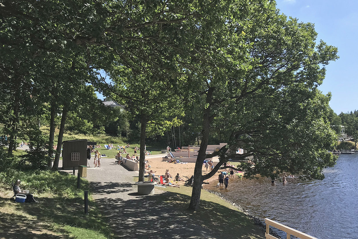 Sjölanda badplats, Utsikt landskapsarkitektur. Foto: Linda Sandin.