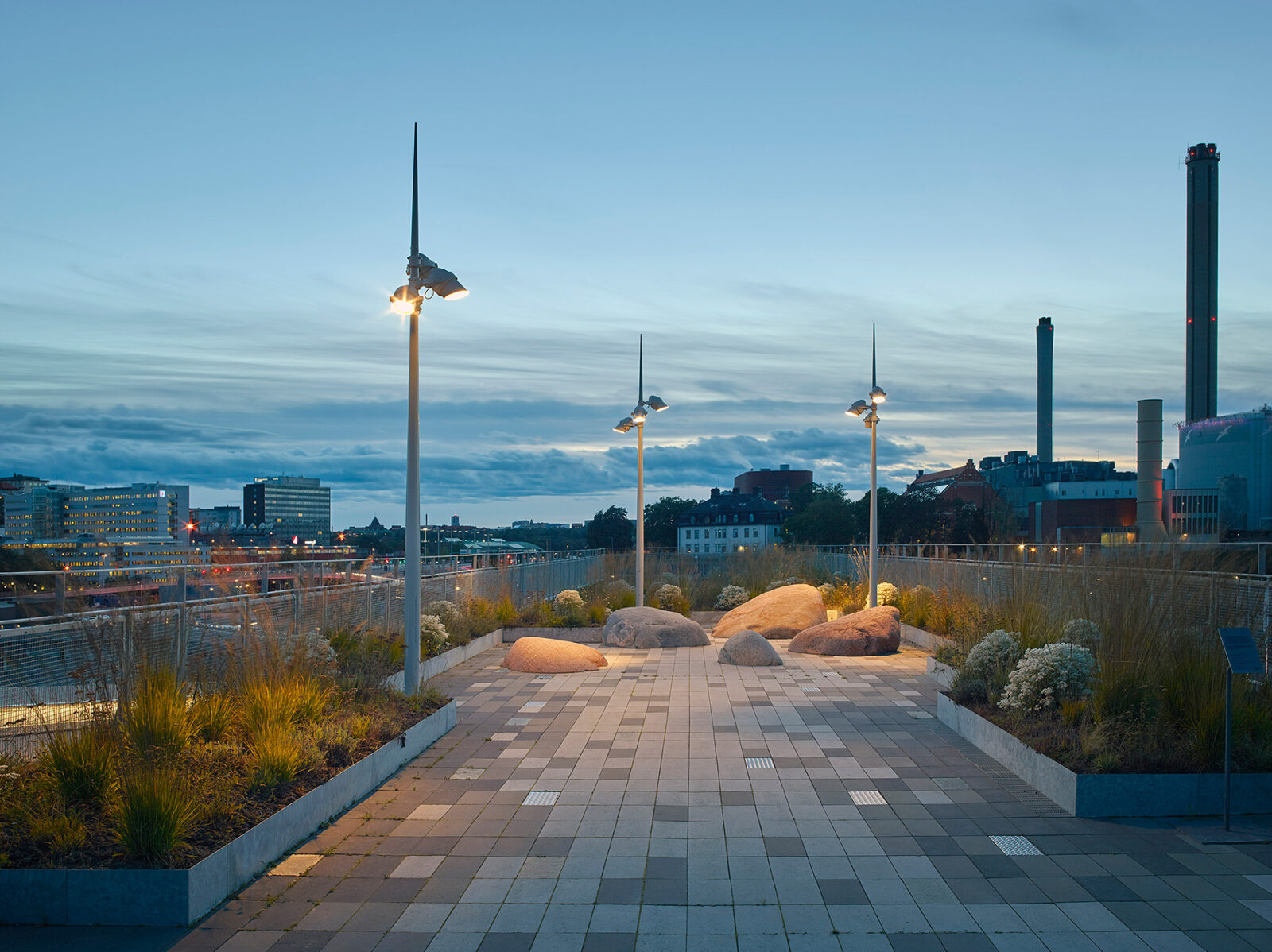 Värtaterminalens takpark, Nivå landskapsarkitektur. Foto: Robin Hayes.