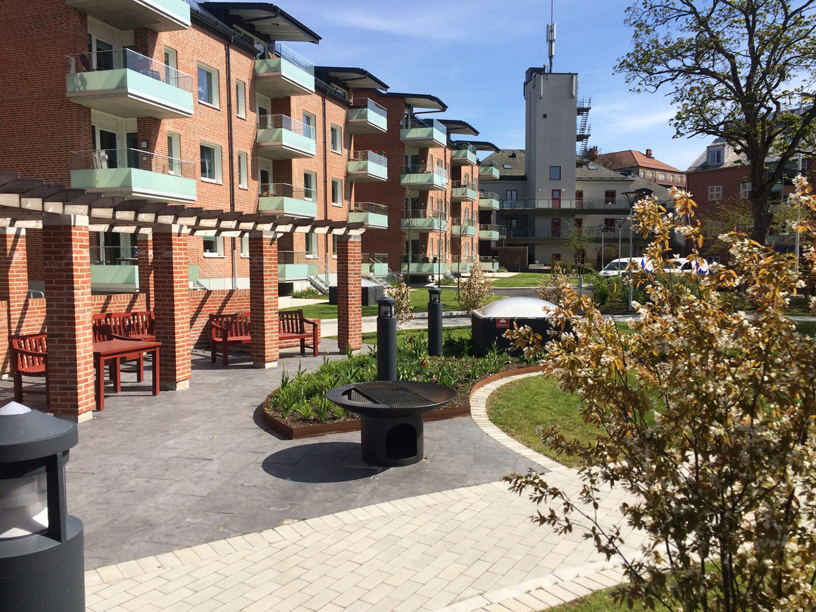 Brandstationen i Lund, Svenska Landskap AB. Foto: Ann-Sofi Högborg.