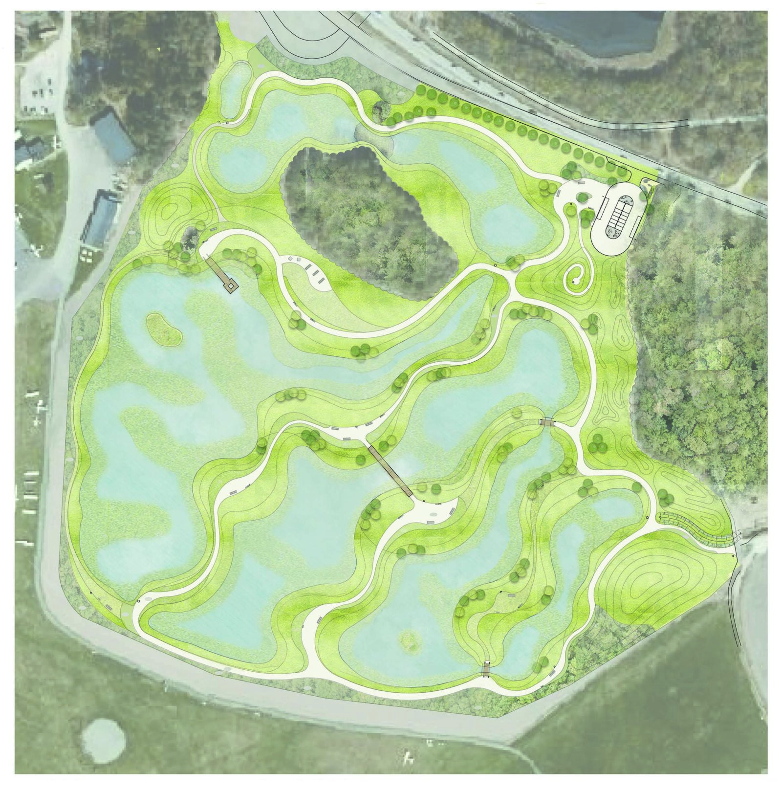Johannisbergs våtmarkspark, Topia Landskapsarkitekter.