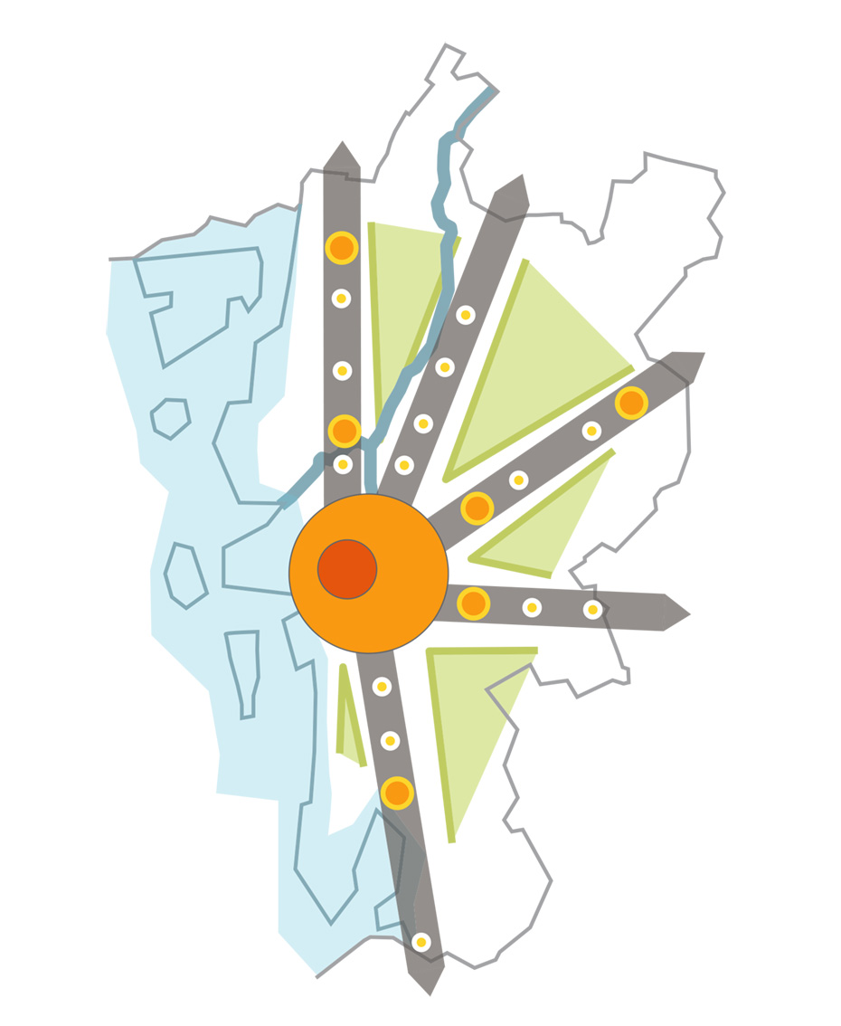 Strukturbild för Göteborgsregionen. Bild: White arkitekter, Sara-Louise Bergkvist