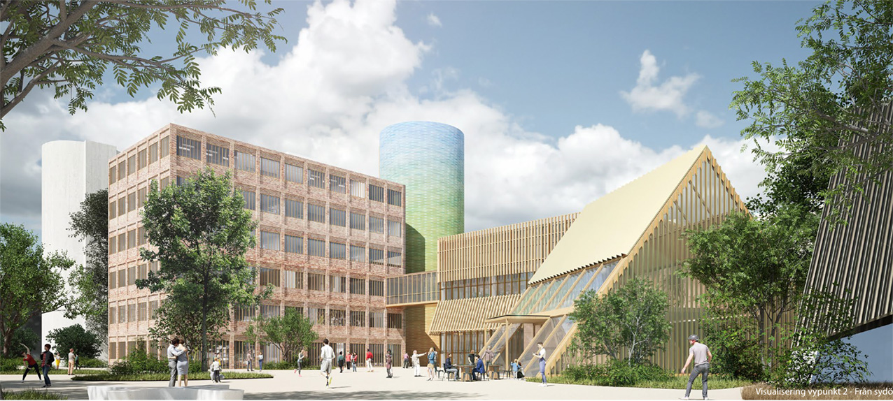 Från förslaget ”Kreativ kust”, vinnare i tävlingen om gestaltning av Magasin 7 i Norra Västerport i Varberg.