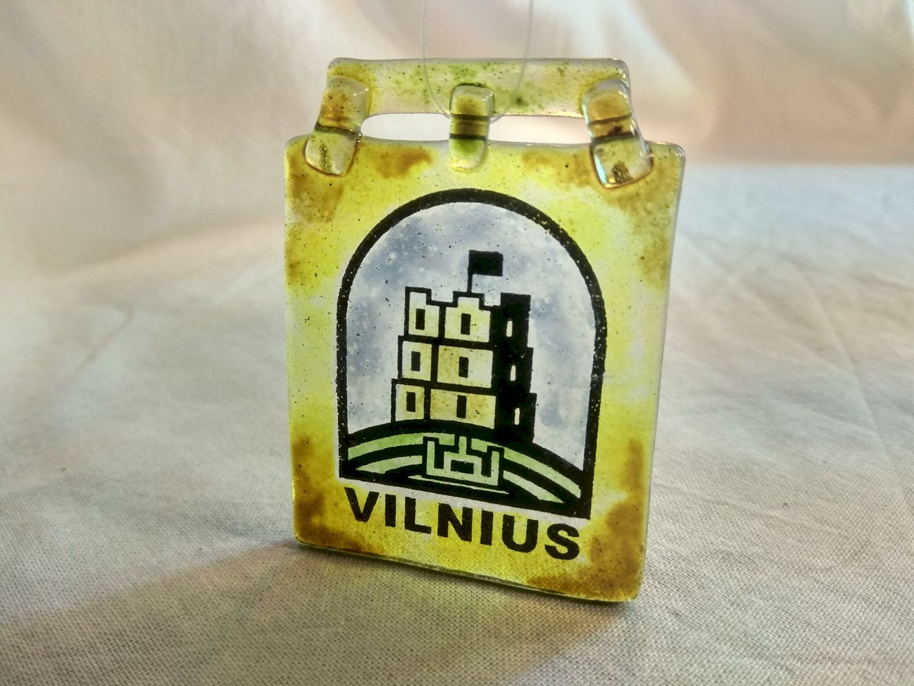 Vilnius Gedimino Tower Vintage , Columns of Gediminas, Lithuania, Vilnius in glass