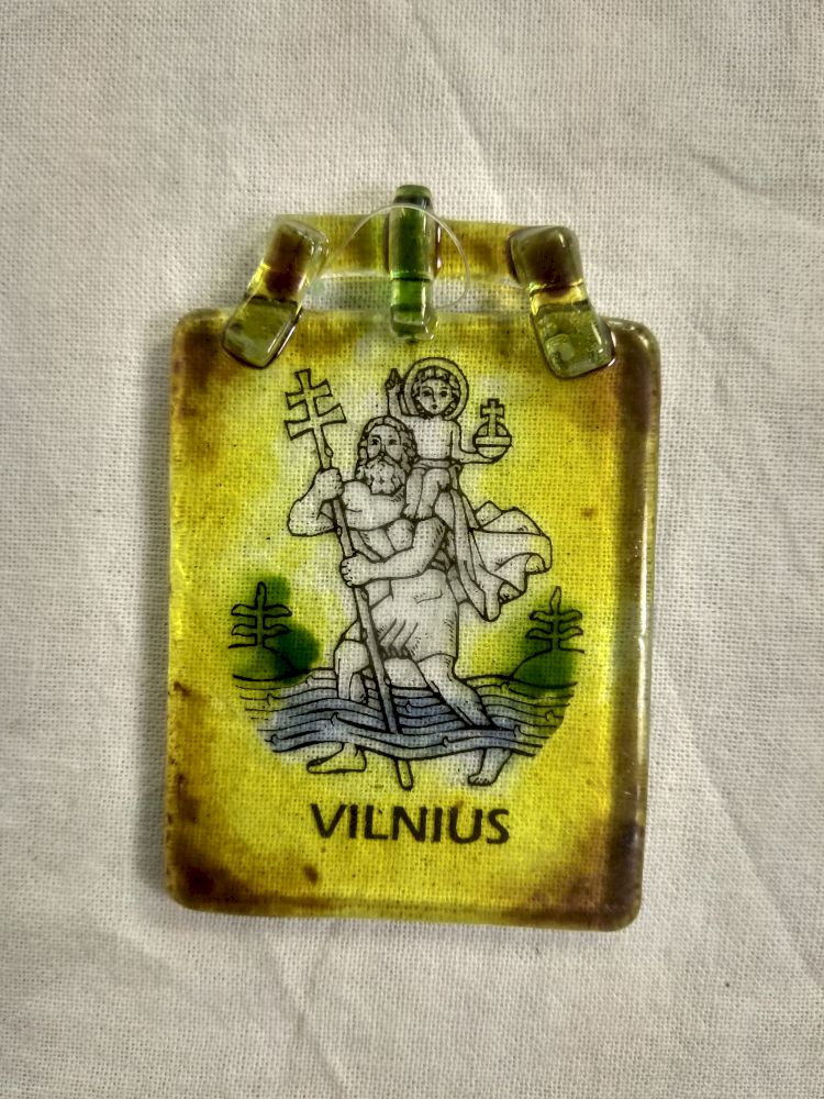 Saint Christopher Souvenir  , Lithuania, Vilnius in Glass