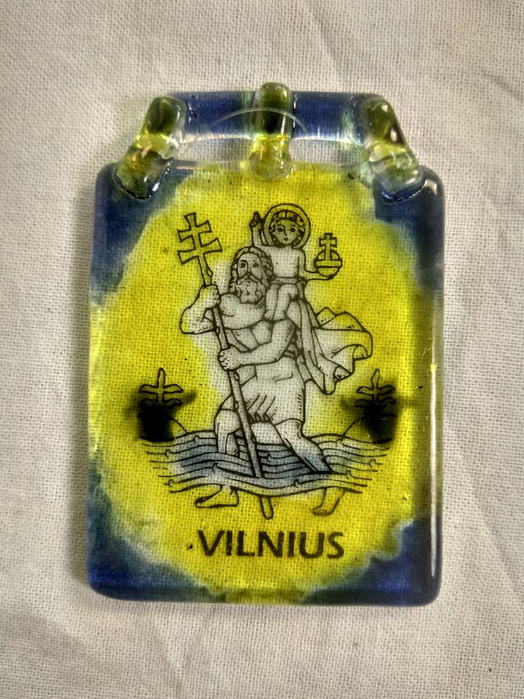 Saint Christopher Souvenir  , Lithuania, Vilnius in Glass