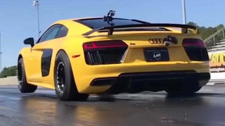 Vanvittig twinturbo-R8 sætter gal verdensrekord