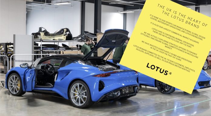 Kina fortryder - vil ikke lukke Lotus i England