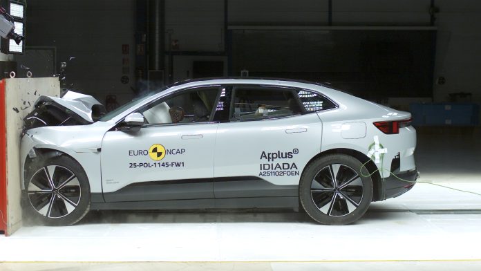 Polestar 4 scorer 5 stjerner i ny Euro NCAP-test