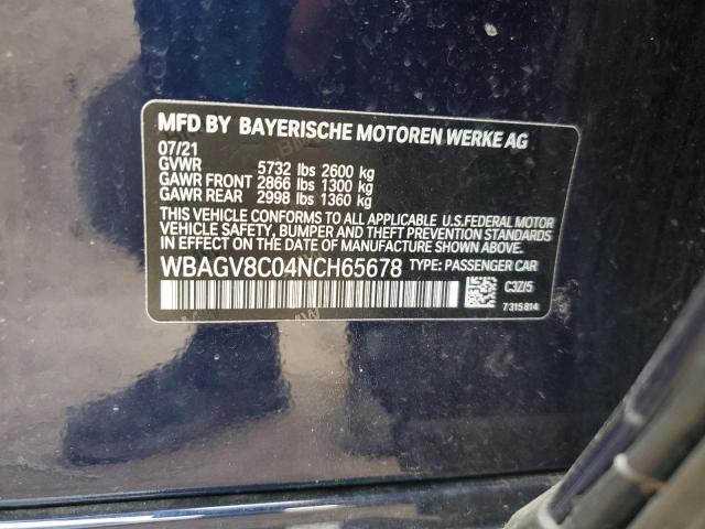 WBAGV8C04NCH65678