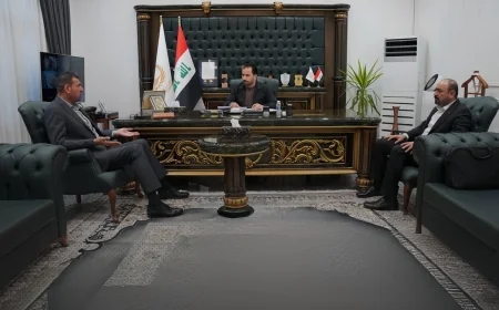 نائب محافظ البصرة يناقش مع قائمقام القرنة ملف البنى التحتية والصحة