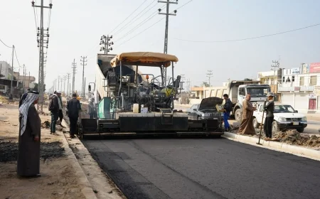 81% نسبة إنجاز مشروع تأهيل مدخل قضاء عز الدين سليم