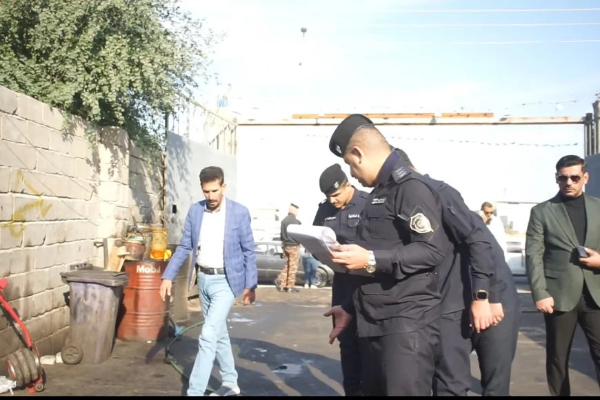 حملة مشتركة تغلق محطات غسيل وتزييت السيارات غير المرخّصة في الزبير