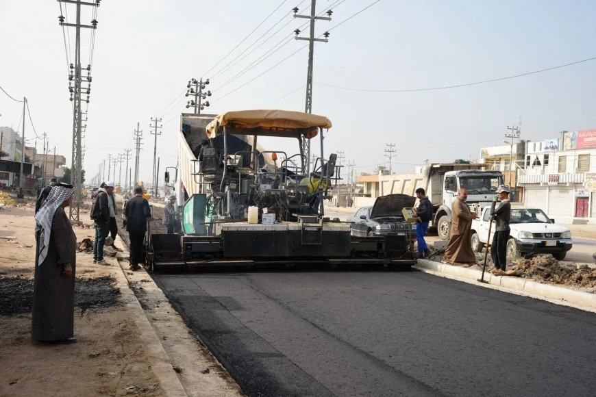 81% نسبة إنجاز مشروع تأهيل مدخل قضاء عز الدين سليم