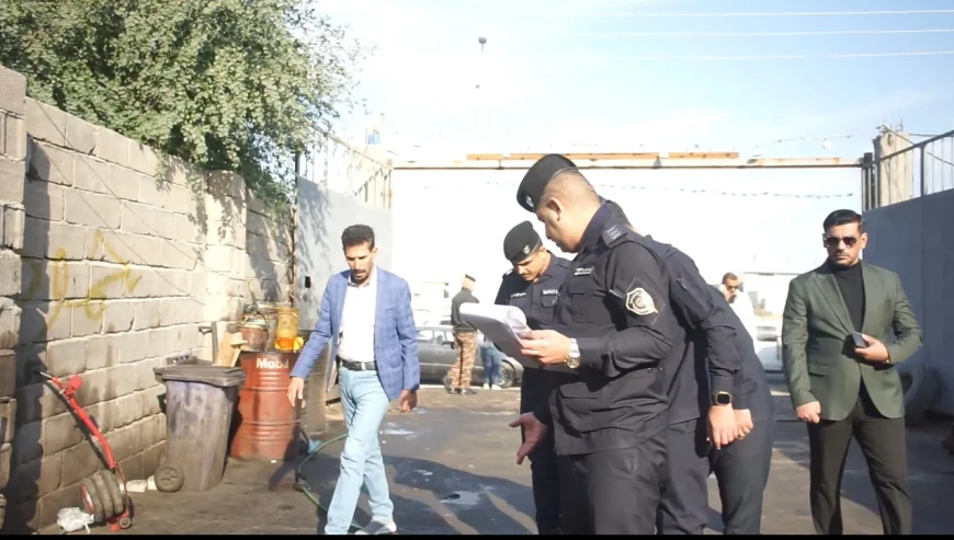 حملة مشتركة تغلق محطات غسيل وتزييت السيارات غير المرخّصة في الزبير