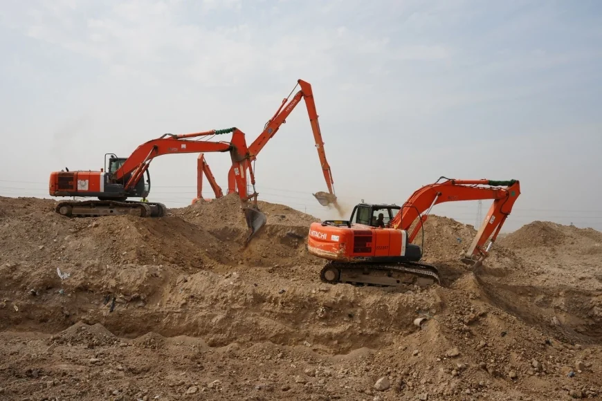 استئناف العمل بمشروع مجاري القرنة الكبير ونسبة الإنجاز تتخطى 48%