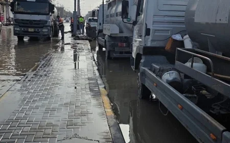 خطط الطوارئ في البصرة تمنع تشكل أزمة خلال ذروة الأمطار