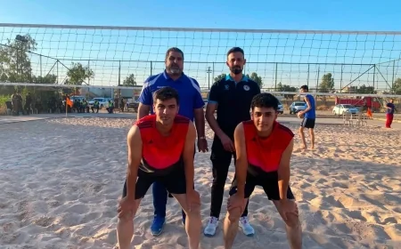 منتخب تربية البصرة يبلغ المربع الذهبي لبطولة الوزارة بالطائرة الشاطئية في كركوك