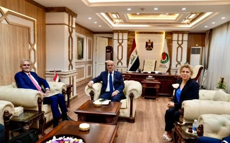 النفط تبحث مع توتال انرجيز نسب انجاز مشروع تنمية الغاز المتكامل في حقل ارطاوي