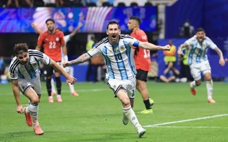 الأرجنتين تتغلب على مصر وتبلغ ربع نهائي المونديال