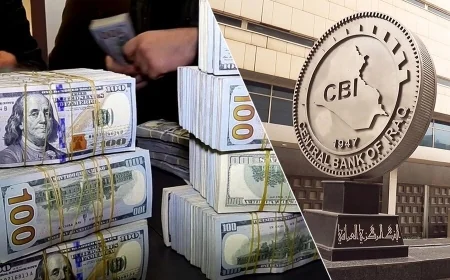 البنك المركزي العراقي يخفّض حصة الدولار النقدي للمسافرين إلى 2000 دولار شهرياً