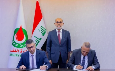 شركة نفط الشمال توقع عقد تطوير حقل حمرين مع شركة HKN